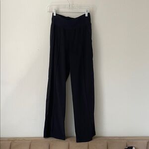 Athleta Nolita Black Wide Leg Pants tuxedo